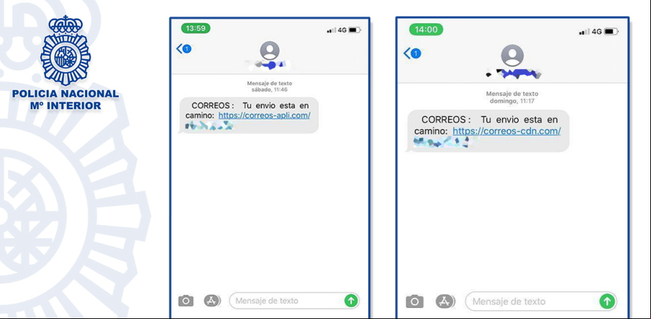 Alerta policial por unos ciberdelincuentes que suplantan a Correos y se infiltran en los móviles