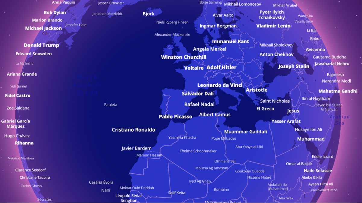 Forcadell, Rafa Nadal o Iniesta: el mapa que te permite saber qué famoso nació cerca de ti