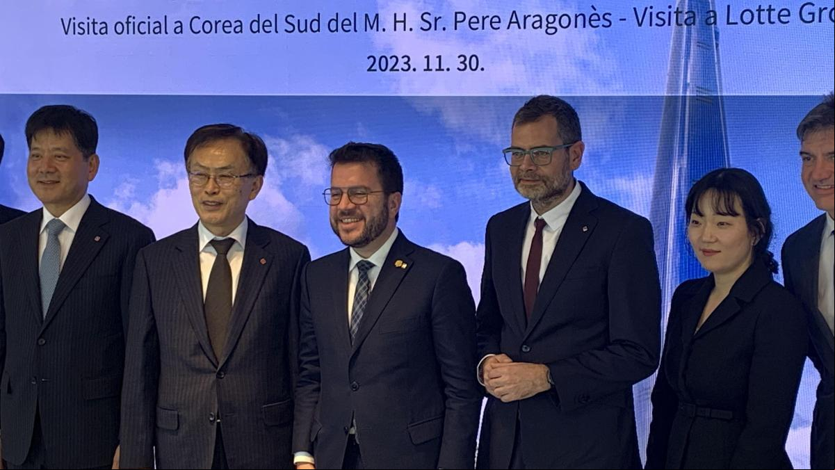 Aragonès culmina en Corea del Sur su visita internacional más económica