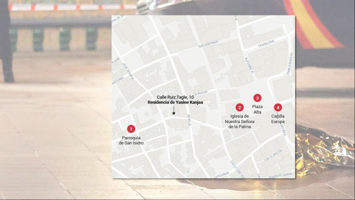 Las cinco paradas que hizo el asesino de Algeciras en su recorrido mortal