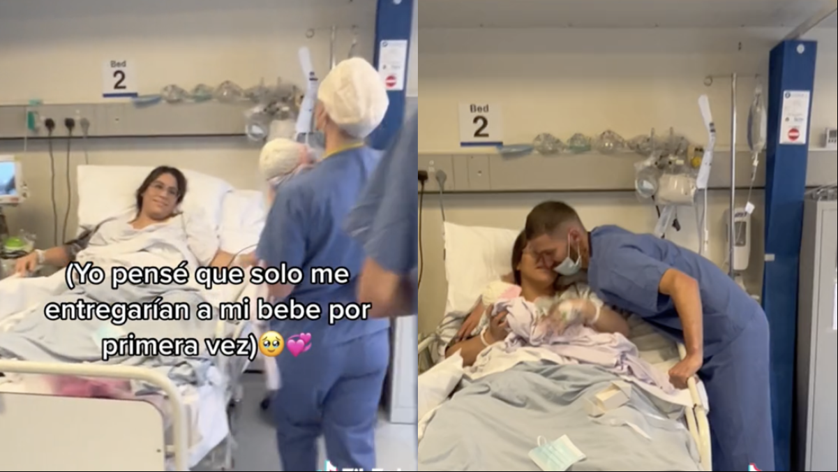 Le pide matrimonio a su pareja tras el parto de su bebé y la emotiva escena acumula 9 millones de visitas
