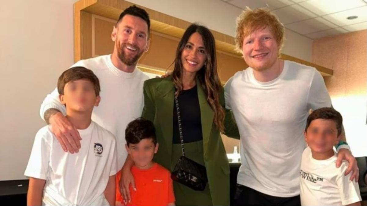 El divertido vídeo de los hijos de Messi en el concierto de Ed Sheeran