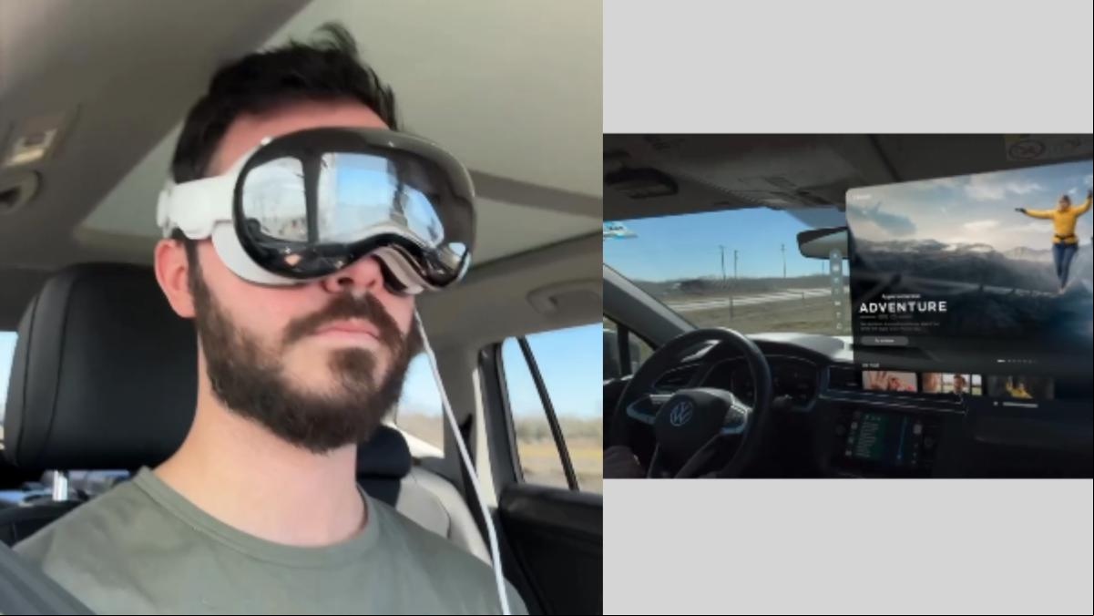 Las nuevas Apple Vision Pro te permiten ver una película en la playa y sin ruido aunque estés viajando en coche con la ventanilla bajada