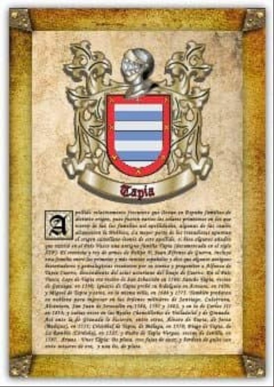 Apellido Tapia / Origen Historia Y Heráldica De Los Linajes Y Apellido