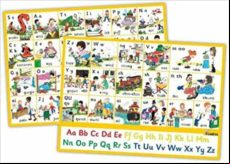 JOLLY PHONICS LETTER SOUND WALL CHARTS : IN PRECURSIVE LETTERS (edición en inglés)