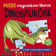 PUZZLE MAGNETIKOEN LIBURUA DINOSAUROAK (edición en euskera)