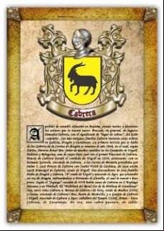 Apellido Cabrera.(catalunya) / Origen Historia Y Heráldica De Los Lina