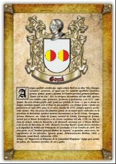 Apellido Gomá / Origen Historia Y Heráldica De Los Linajes Y Apellidos